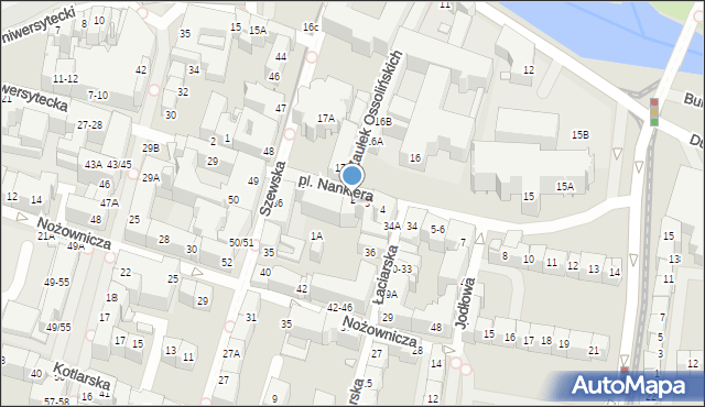 Wrocław, Plac Nankiera, bp., 2-3, mapa Wrocławia