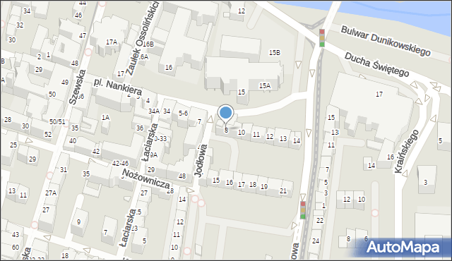 Wrocław, Plac Nankiera, bp., 8, mapa Wrocławia