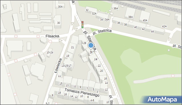 Wrocław, Plac Staszica Stanisława, 26, mapa Wrocławia