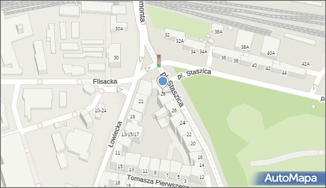 Wrocław, Plac Staszica Stanisława, 28, mapa Wrocławia
