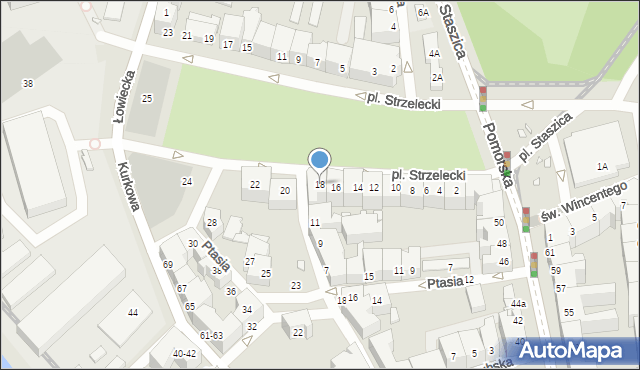 Wrocław, Plac Strzelecki, 18, mapa Wrocławia