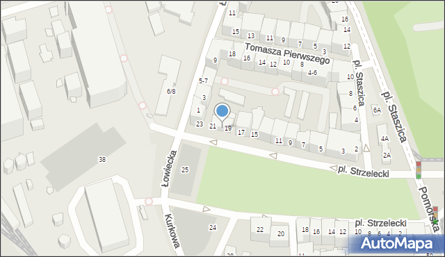 Wrocław, Plac Strzelecki, 19-21, mapa Wrocławia
