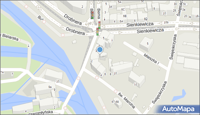 Wrocław, Plac Bema Józefa, gen., 3A, mapa Wrocławia