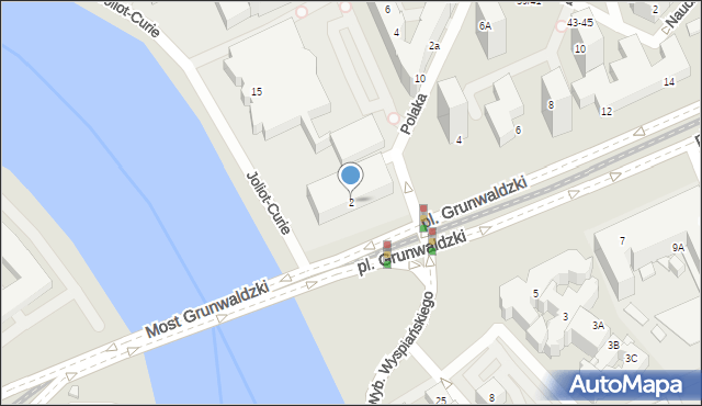 Wrocław, Plac Grunwaldzki, 2, mapa Wrocławia
