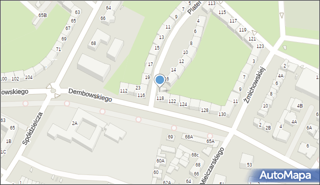 Wrocław, Plater Emilii, 18, mapa Wrocławia
