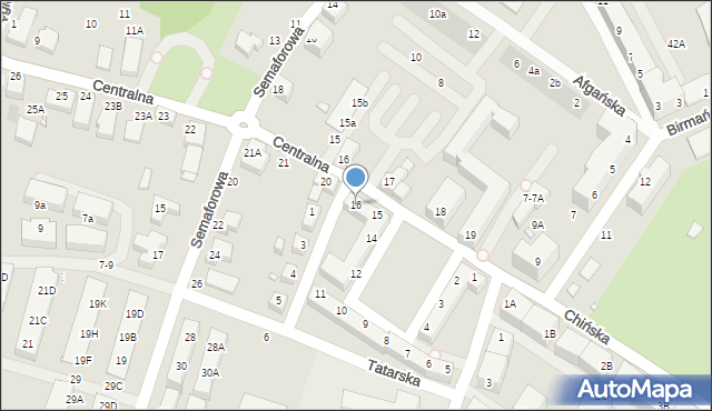 Wrocław, Plac Mongolski, 16, mapa Wrocławia