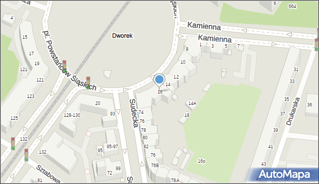 Wrocław, Plac Powstańców Śląskich, 16, mapa Wrocławia