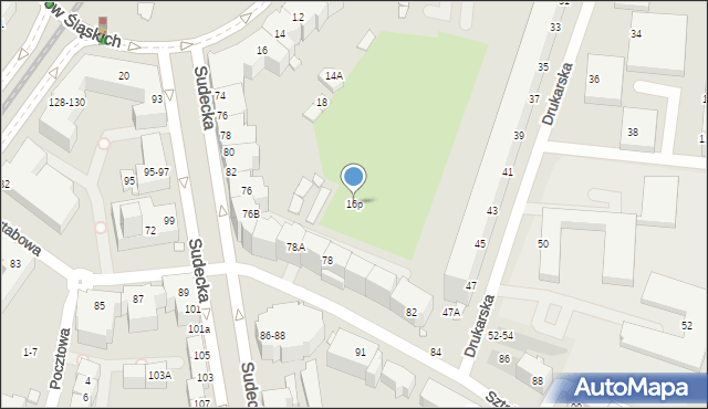 Wrocław, Plac Powstańców Śląskich, 16p, mapa Wrocławia