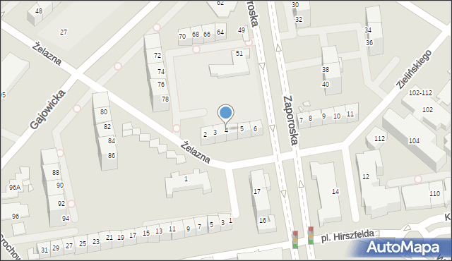 Wrocław, Plac Hirszfelda Ludwika, 4, mapa Wrocławia