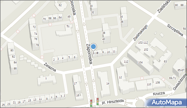 Wrocław, Plac Hirszfelda Ludwika, 7, mapa Wrocławia