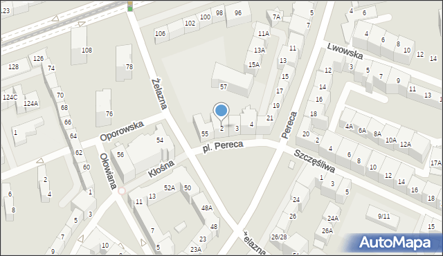 Wrocław, Plac Pereca Icchaka Lejba, 2, mapa Wrocławia