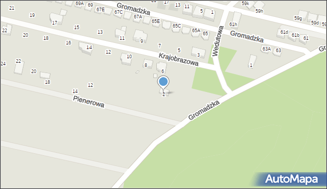 Wrocław, Plenerowa, 2, mapa Wrocławia