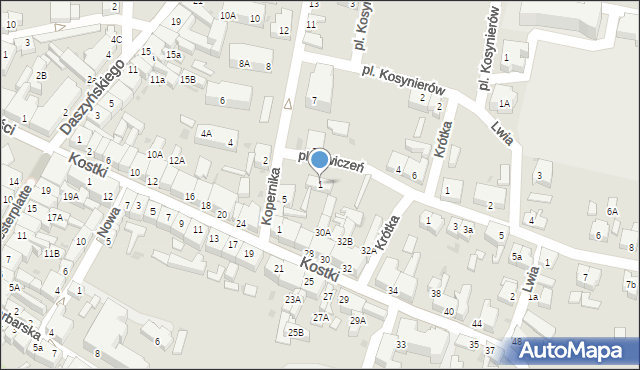 Wschowa, Plac Ćwiczeń, 1, mapa Wschowa