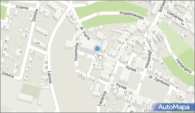 Wschowa, Plac Farny, 6, mapa Wschowa