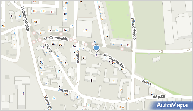 Wschowa, Plac Grunwaldu, 4, mapa Wschowa