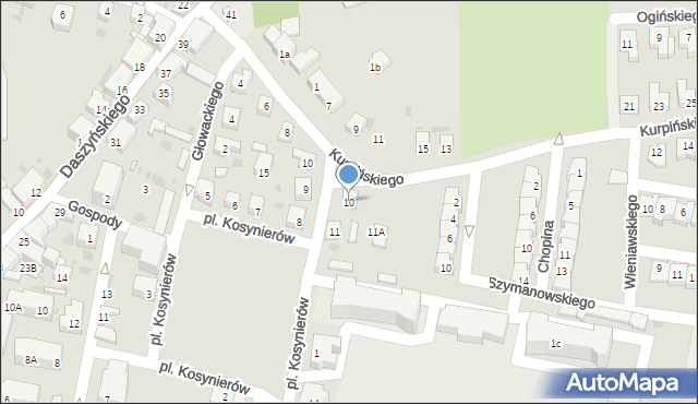Wschowa, Plac Kosynierów, 10, mapa Wschowa