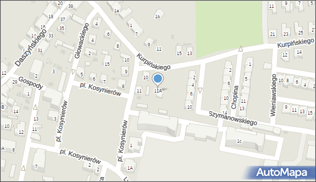 Wschowa, Plac Kosynierów, 11A, mapa Wschowa