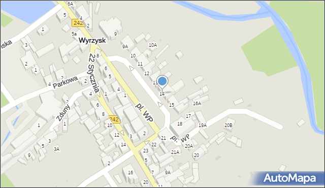 Wyrzysk, Plac Wojska Polskiego, 14, mapa Wyrzysk