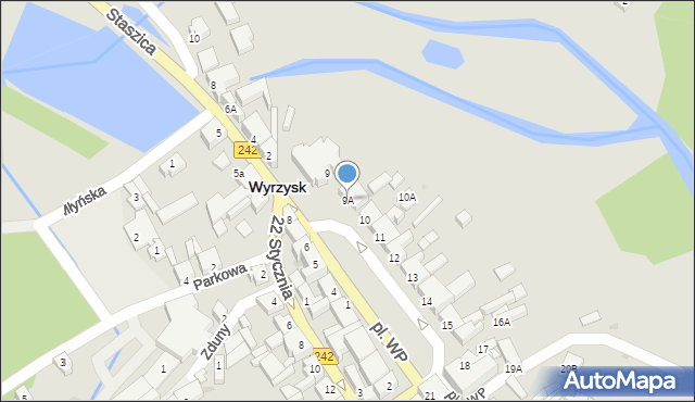 Wyrzysk, Plac Wojska Polskiego, 9A, mapa Wyrzysk