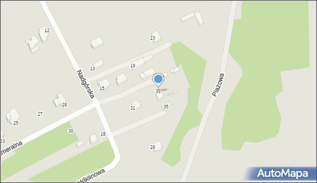 Wyszków, Plażowa, 33, mapa Wyszków