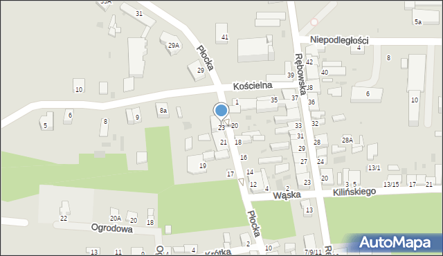 Wyszogród, Płocka, 23, mapa Wyszogród