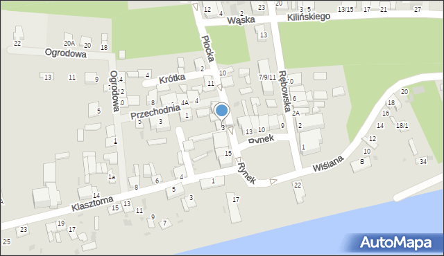 Wyszogród, Płocka, 3, mapa Wyszogród