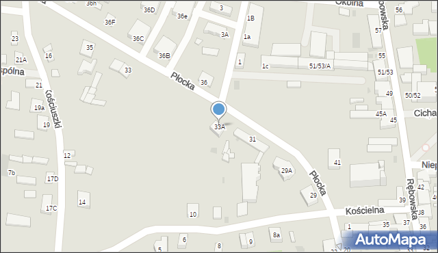 Wyszogród, Płocka, 33A, mapa Wyszogród