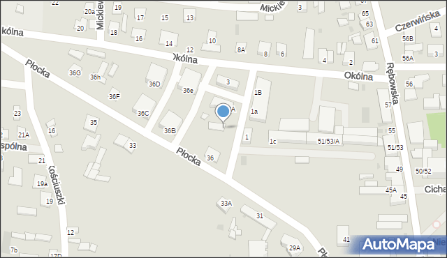Wyszogród, Płocka, 36a, mapa Wyszogród