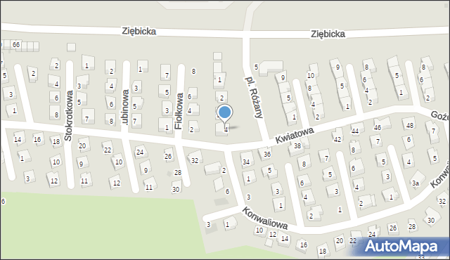 Ząbkowice Śląskie, Plac Różany, 4, mapa Ząbkowice Śląskie