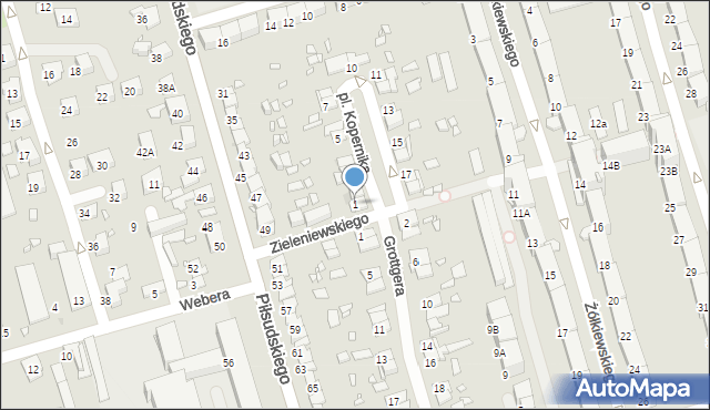 Zabrze, Plac Kopernika Mikołaja, 1, mapa Zabrza