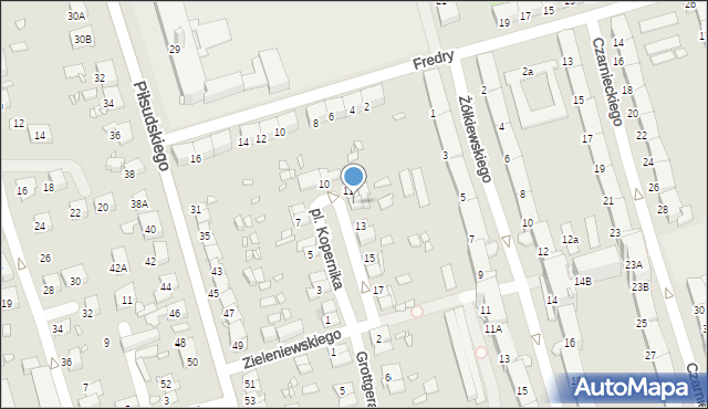 Zabrze, Plac Kopernika Mikołaja, 12, mapa Zabrza