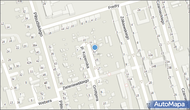 Zabrze, Plac Kopernika Mikołaja, 14, mapa Zabrza