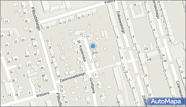 Zabrze, Plac Kopernika Mikołaja, 15, mapa Zabrza
