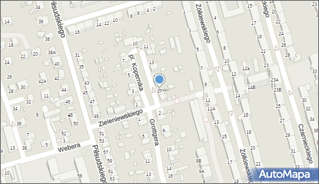 Zabrze, Plac Kopernika Mikołaja, 17, mapa Zabrza