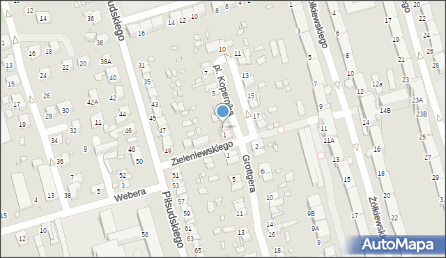 Zabrze, Plac Kopernika Mikołaja, 2, mapa Zabrza