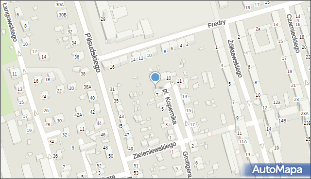 Zabrze, Plac Kopernika Mikołaja, 8, mapa Zabrza