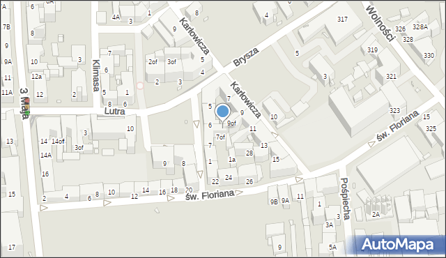 Zabrze, Plac Krakowski, 6of, mapa Zabrza