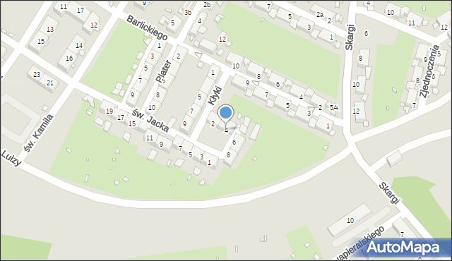 Zabrze, Plac Paderewskiego Ignacego Jana, 4, mapa Zabrza