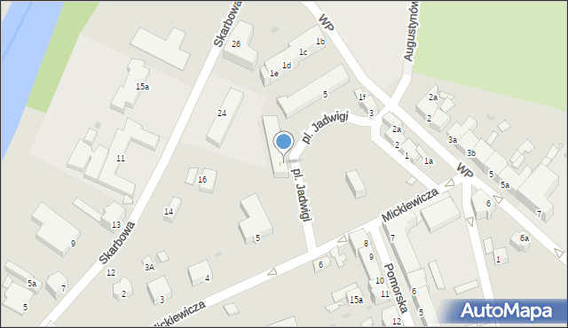 Żagań, Plac Królowej Jadwigi, 6a, mapa Żagań