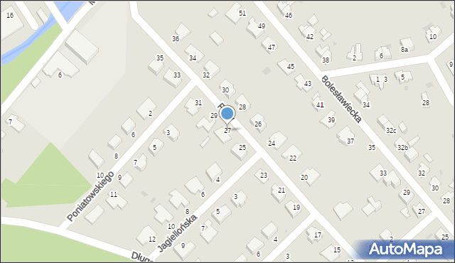 Żagań, Pluty Wilhelma, bp., 27, mapa Żagań