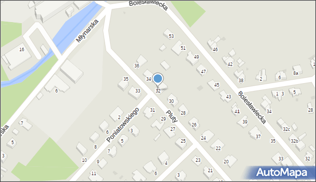 Żagań, Pluty Wilhelma, bp., 32, mapa Żagań