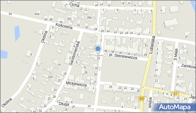 Zaklików, Plac Sienkiewicza Henryka, 34, mapa Zaklików
