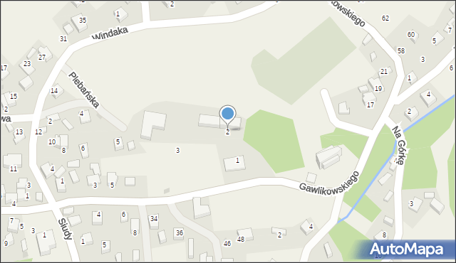 Zalas, Plebańska, 2, mapa Zalas