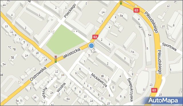 Zambrów, Plac Sikorskiego Władysława, gen., 4, mapa Zambrów