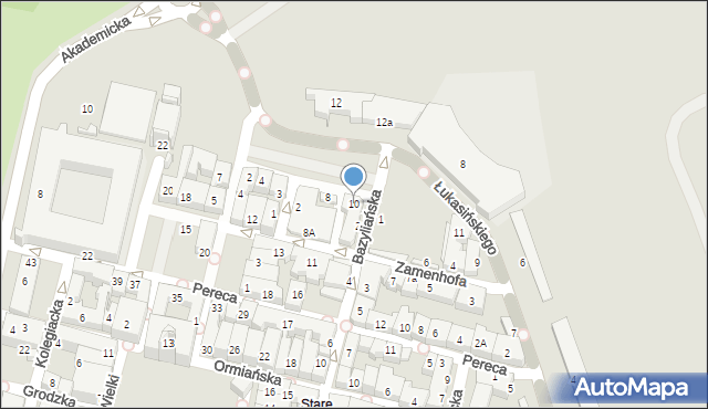 Zamość, Plac Stefanidesa Melchiora, 10, mapa Zamościa