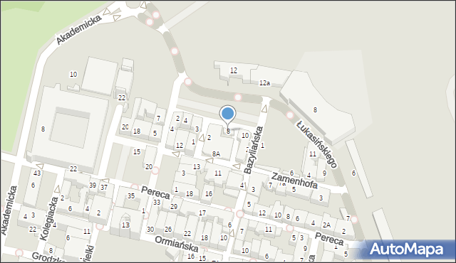 Zamość, Plac Stefanidesa Melchiora, 8, mapa Zamościa