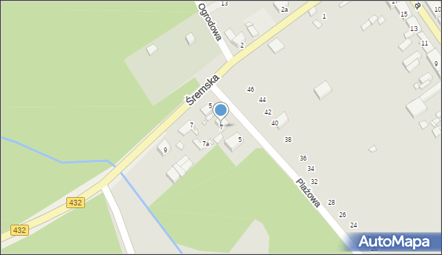 Zaniemyśl, Plażowa, 7, mapa Zaniemyśl