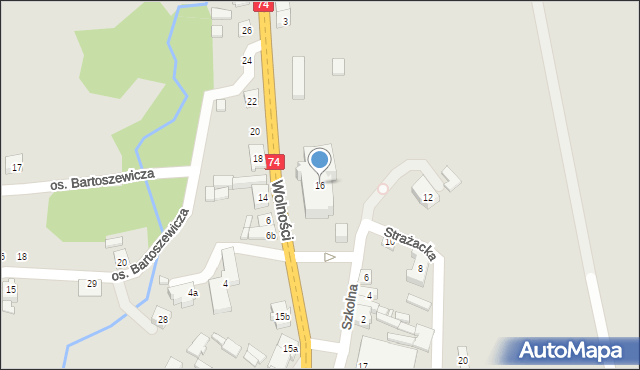 Żarnów, Plac Piłsudskiego Józefa, marsz., 16, mapa Żarnów