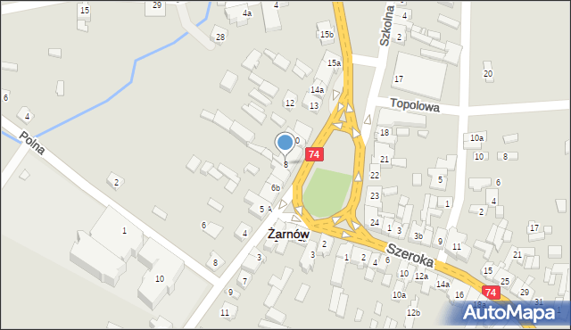Żarnów, Plac Piłsudskiego Józefa, marsz., 8, mapa Żarnów
