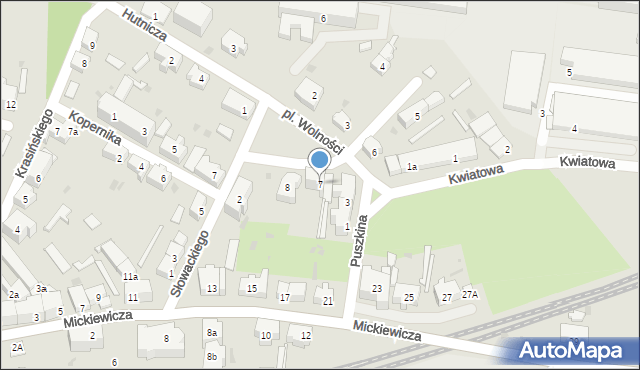 Żarów, Plac Wolności, 7, mapa Żarów